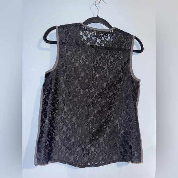 Express Gray Tank Top with Black Sequin Design - Picture 3 of 5